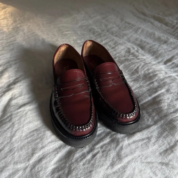 G.H. Bass Chunky Weejuns Loafers 6.5 Burgundy - Picture 4 of 9